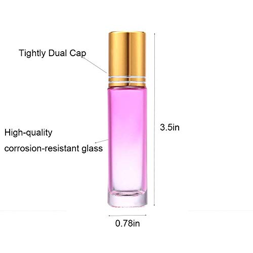 Glass Roller Bottles Empty Bottles for Essential Oil 12 Pack with Stainless Steel Roller Ball Opener Droppers Funnel Lables - Thumbnail 2