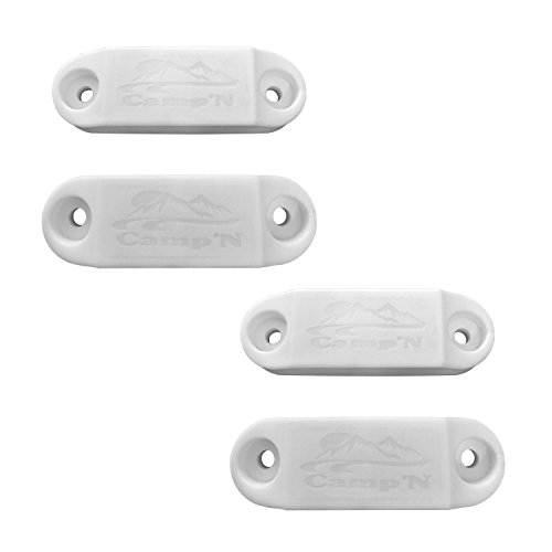 #1 Selling/Rated - Magnetic Baggage Door Catch - Holder - Clip - Latch for RV, Trailer, Camper, Motor Home, Cargo Trailer, Boat Compartments - Replaces Plastic Spring Clips (White 2-Pair)