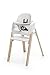 Stokke Steps Complete 5-in-1 Adjustable Baby High Chair Bundle, Natural Legs with White Seat (Includes Chair, Baby Set and Tray)