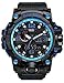 SMAEL Men's Sports Analog Quartz Watch Dual Display Waterproof Digital Watches with LED Backlight relogio masculino (Black Blue)