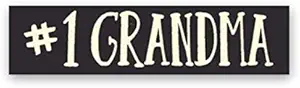 Poor Boy Woodworks Cute #1 Best Grandma Ever Wood Sign - Surprise Mother’s Day & Birthday Gift Home Decor for Grandma – 6x1.5”, Black - Delight Mawmaw, Baba, or Nana