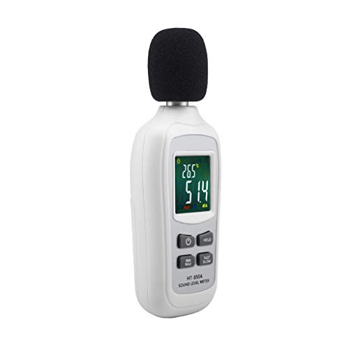 Zyj Digital Sound Level Meter Decibel Recorder Tester 35-135dB Noise Decibel LCD Analyzer Tester White Color Screen Edition