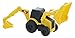 Road Rippers CAT Mini Machine Dual Axle Dump Truck and Backhoe Free-Wheeling Compact Construction Vehicle Toys with Adjustable Parts (2 Pack)