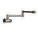 Rozin Wall Mounted Single Cold Water Kitchen Sink Faucet Folding Swivel Spout Tap Brushed Nickel