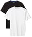 Amazon Essentials Men's Performance Short-Sleeve T-Shirts, Pack of 2, Black/White, Large
