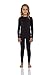 Rocky Thermal Underwear for Girls Fleece Lined Thermals Kids Base Layer Long John Set Black