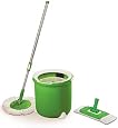 Scotch-Brite Jumper Single Bucket Floor Cleaning Spin Mop with 1 Round & 1 Flat Mop Refill