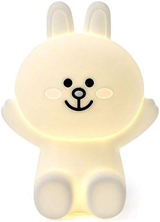 Cordless Silicone Rabbit Lamp with Rechargeable Battery, Dimmable by Patting Lamp Body for Children Room Night Lamp - Rabbit