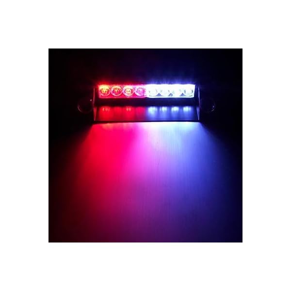 Wealers-8-LED-Red-White-Emergency-Car-Boat-Truck-Dash-Strobe-Safty-Light-Lamp-Bar