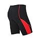Cycling Shorts Men's 3D 8 Panel Gel Padded- Breathable,Lightweight,Outdoor Sports Bike Shorts Half Pants£¬Reflective Trademark Design-Night Safe Colour Cycling-Black And Red (XX-Large)