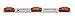 K-T Industries LED Sealed Clearance Light Bar Trailer, Truck, Bus Amber