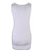 Moxeay Womens Extra Long Stretch Cotton Tank Top (Large, White)