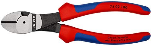 KNIPEX Kraft-Seitenschneider mit Comfort-Griffen schwarz atramentiert 180 mm, 74 02 180 – Bild 4