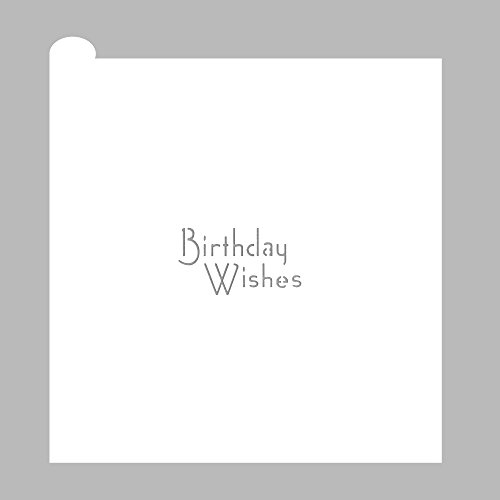 Birthday Wishes Prettier Plaques Cookie Stencil Set by Julia Usher