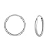 14k White Gold Endless Hoop Earrings, 14k Gold Thin Hoop Earrings, Cartilage Earrings, Helix Earring, Nose Hoop, Tragus Earring