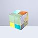 3 Pack Optical Glass, RGB Dispersion Prism Cube, for Teaching Light Spectrum Physics (Varied Size)