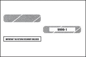 IRS Approved Tax Envelope - 100% Secure with Black Security Tint Inside Designed for 4up Quadrant W-2 forms - 100 Envelopes - Park Forms
