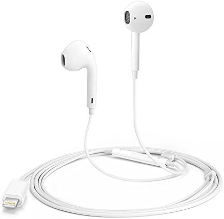 Zaili Lightning Headphones,Earbuds, earphones with Stereo Microphone &amp; Remote Control Perfect For Apple iPhone X/8/8 Plus/7/7 Plus.[Wired Bluetooth connetion,White]
