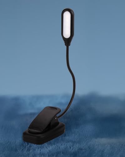 LED Book Light for Reading in Bed, Flexible Clip on Reading Light for Working Studying Black LCC2385-04