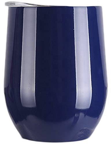 True Blue (Brew) by Happy Earth (350ml, Double Wall Stainless Steel, Vacuum Insulated Travel Mug with Splash Proof lid, BPA Free)