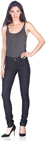 Jeans Colony Womens Juniors Washed Comfy Stretch Skinny Jeans, Black, 1