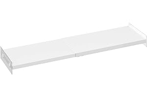 WEJIPP Clost Tension Shelf Expendable Cabinet Shelf Organizer Storage Shelf Heavy Duty Metal DIY Divider Separator Shelf for Cabinet Cupboard Kitchen Bedroom Wardrobe