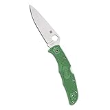 Spyderco Endura4 Lightweight FRN Flat Ground PlainEdge Knife (Green)