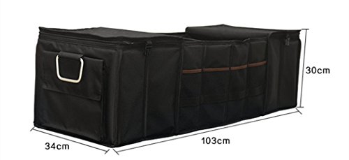 Car Foldable Waterproof Auto Rear Trunk Cargo Organizer Storage Container Car Trunk Container Compatible Tesla Model S Model X - Thumbnail 2