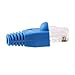 AMPCOM 100 Pcs RJ45 Connector Strain Relief Boots Cover for CAT5/5E/6 Ethernet Cable-Low-Smoke Zero Halogen (Blue)