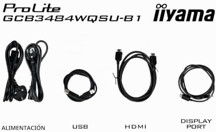 G-Master GCB3484WQSU-B1 86.4 cm 180Hz Curvo UWQHD, 0.4ms, FreeSync Premium, 3440x1440, 2 x HDMI, 1 x DisplayPort, 2 x USB 3.2, 2 x USB-C (7.5W), Soporte de Altura Ajustable