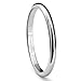 Tungsten Metal 2MM Plain Dome Wedding Band Ring Ring Size 4-11