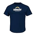 NFL San Diego Chargers Men's UP4 Tee, Navy, Medium
