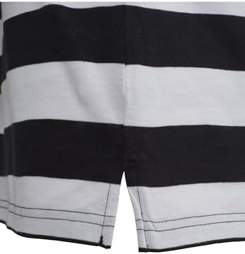 Herren Block Stripe Tee T-Shirt, Blk/Wht, Medium (Herstellergröße: M)