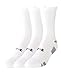 Under Armour Men's HeatGear Crew Socks (3 Pair), White, Large