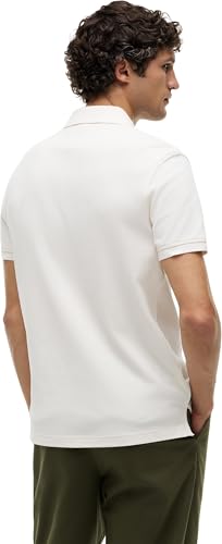 Polo de Manga Corta Hombre Regular Fit con Botones, Marfil (Ivory Petal), M