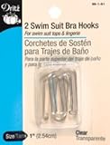 Dritz Bulk Buy Swim Suit Bra Hook 1 inch Wide 2/Pkg Clear 99 1 61 (3 Pack)