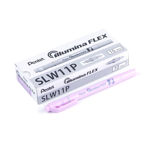 Pentel Luminina Flex SLW11P markeerstift met 2 punten, violet, 10 stuks