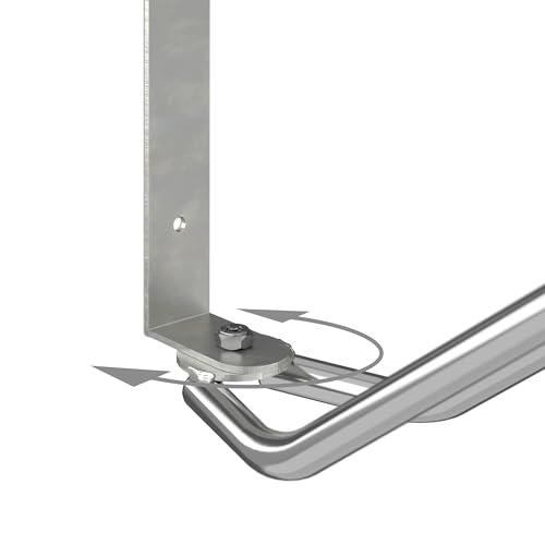Relaxdays Bicycle Stand, Set of 4, Wall Mount, Steel, 180° Rotatable Bicycle Carrier for 1 Bike, Silver