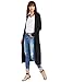 Verdusa Women's Long Sleeve Open Front Long Maxi Cardigan Longline Duster Coat Black L