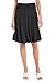 12 Ami Solid Basic Fold-Over Stretch Midi Short Skirt Black Medium