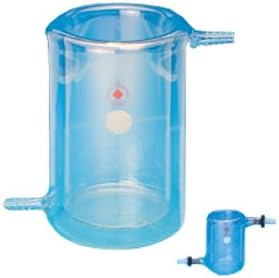 ACE GLASS 5340-20 Series Beaker, Jacketed, Glass Hose Connections for 7/16 or 1/2" Tubing, 190 mm Inside Height, 119 mm ID, 2Litre Capacity