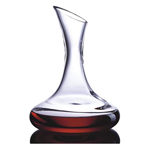 Amlong Crystal Lead Free Crystal Wine Decanter, Red Wine Carafe, Wine Gift, Wine Accessories (58 oz), Large (No Stopper)