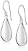 Sterling Silver High Polished Teardrop Puff Drop French Wire Earrings