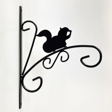 Wild Animal Hanging Basket Wall Bracket Garden Garage Plant Mount Holder Squirrel