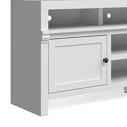 Bridgevine Home Modern White TV Stand for 75 inch TV, Fully Assembled