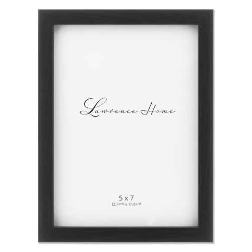 Lawrence Frames Chloe Contemporary Picture Frame, 5x7, Black