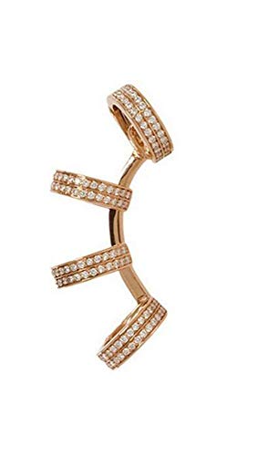 MANDI HOME Fashion Cuff Earrings With Double Piercings Gold