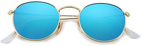 YuFalling Polarized Sunglasses for Men and Women, Classic Vintage Small Round Lens