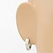 Stainless Steel Mens Hoop Earrings Stripe Bevel Edge Black Gold-tone Color 16mm