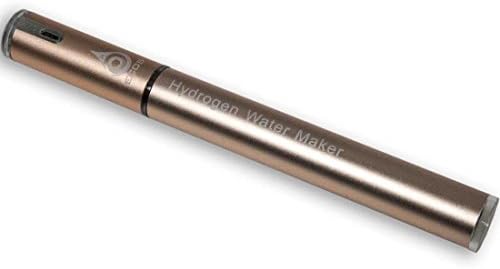 ECOS H3O Hydrogen Water Maker Stick Includes Multipurpose USB Power Bank Battery - Portable (Rose Gold)
